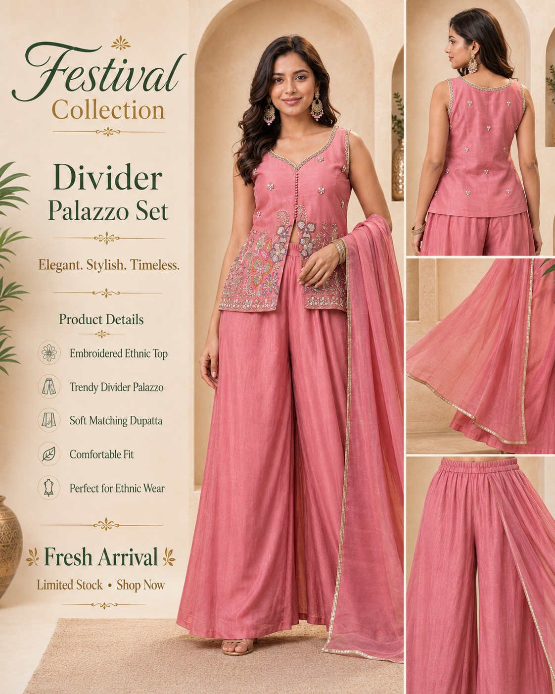 Divider Plazo Ethnic Wear