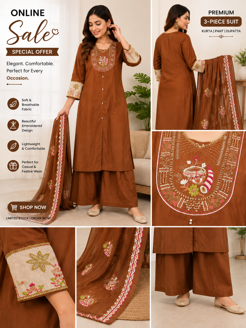 Elegant 3-piece suit set
