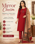 Mirror Charm Premium 3-Piece Suit Set