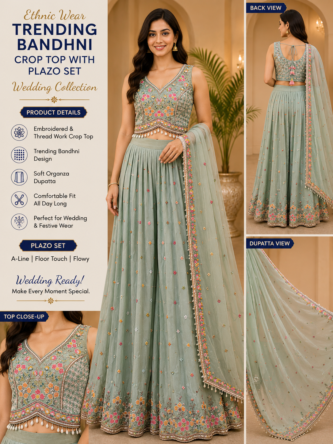 Ethnic Wear Crop Top