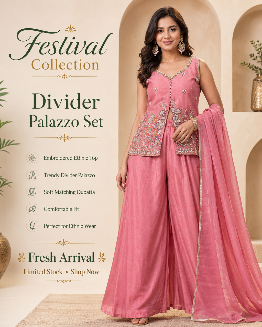 Divider Plazo Ethnic Wear