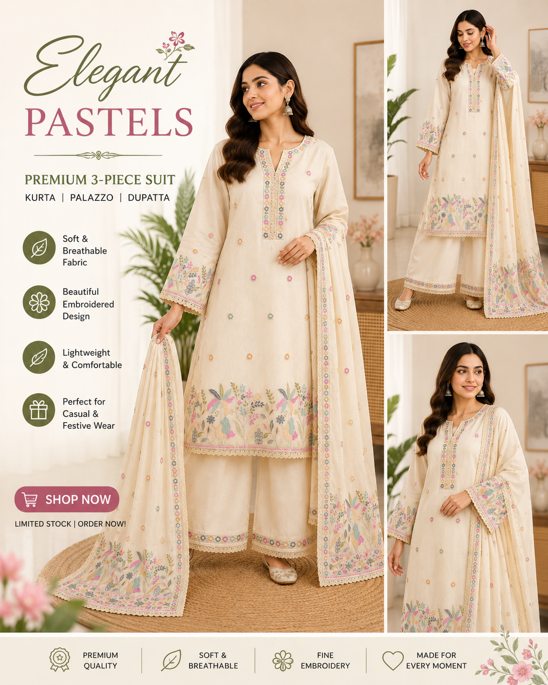 Trending Ethnic Three-Piece Suit
