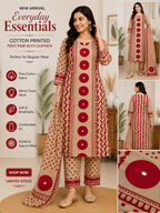 Elegant Cotton Printed Kurta Set