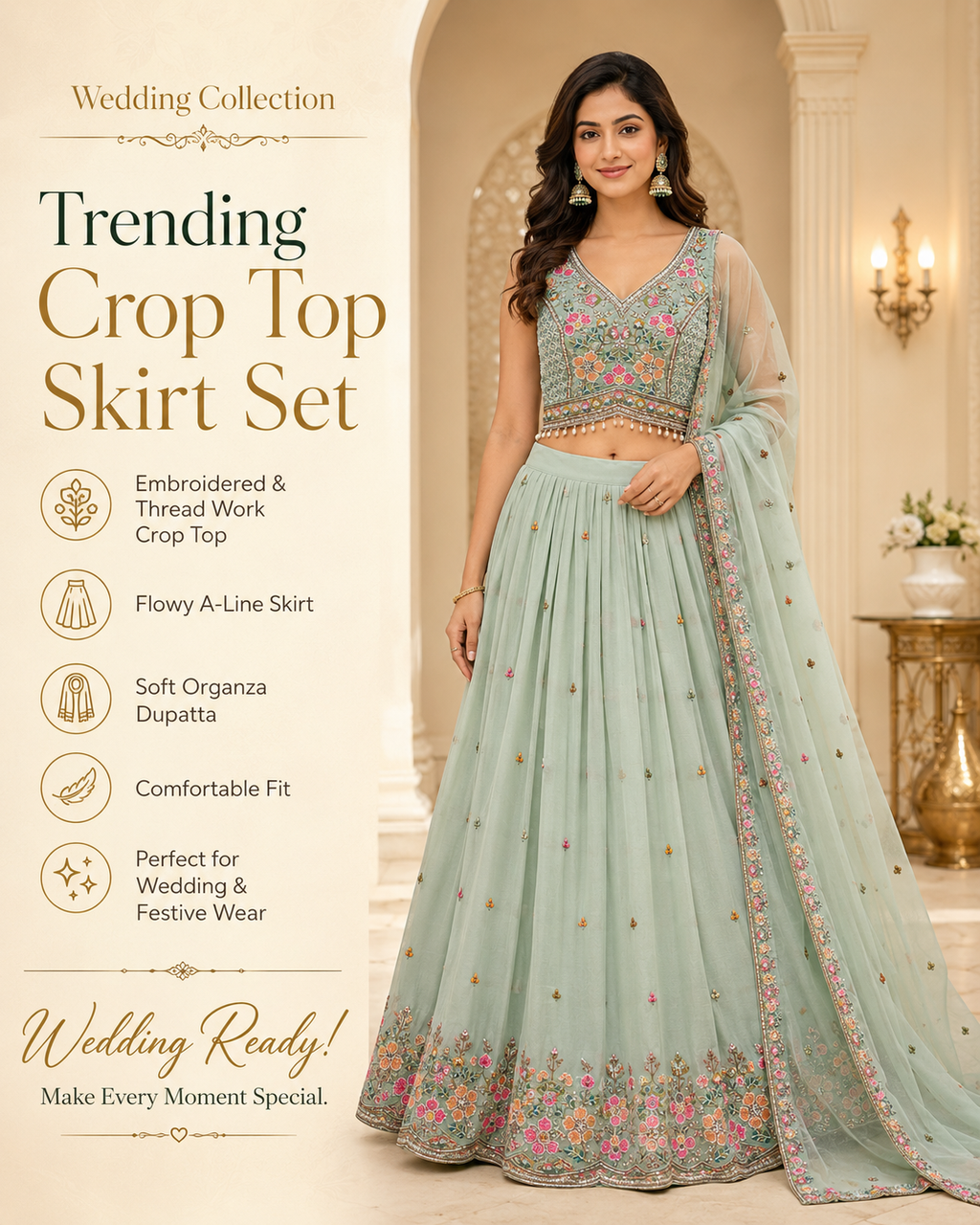 Ethnic Wear Crop Top