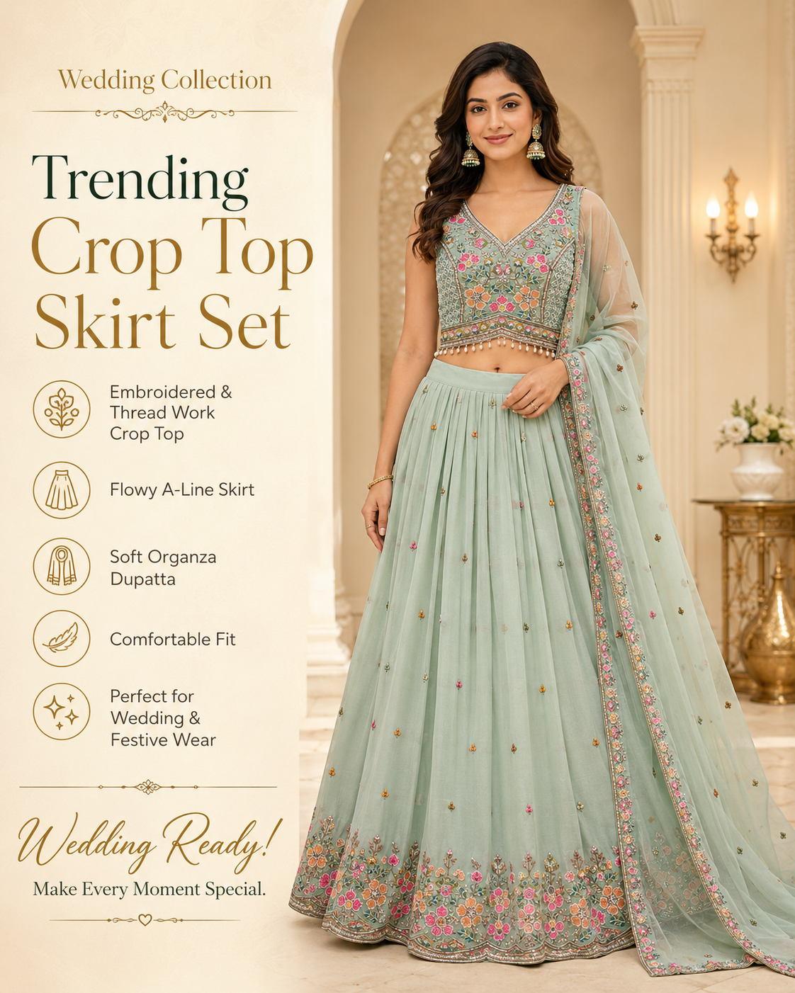 Ethnic Wear Crop Top