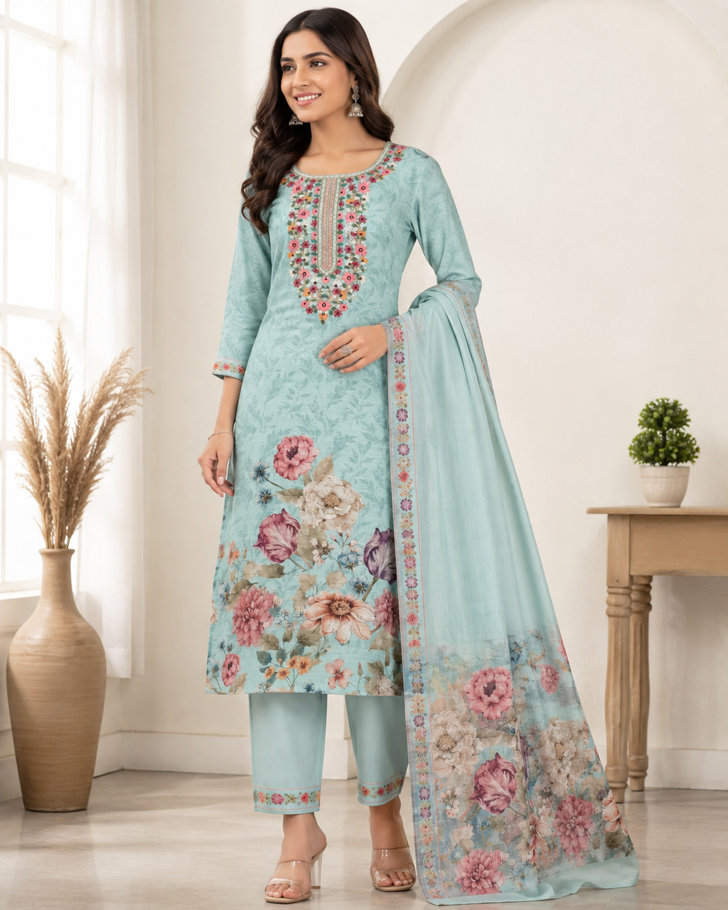 Stunning floral salwar kameez suit