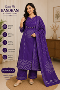 Bandhani Ethnic Straight Suit