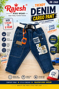 Denim Cargo Pants For Active Kkids