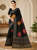 Gajji Silk Saree WIth Heay Mirror Work
