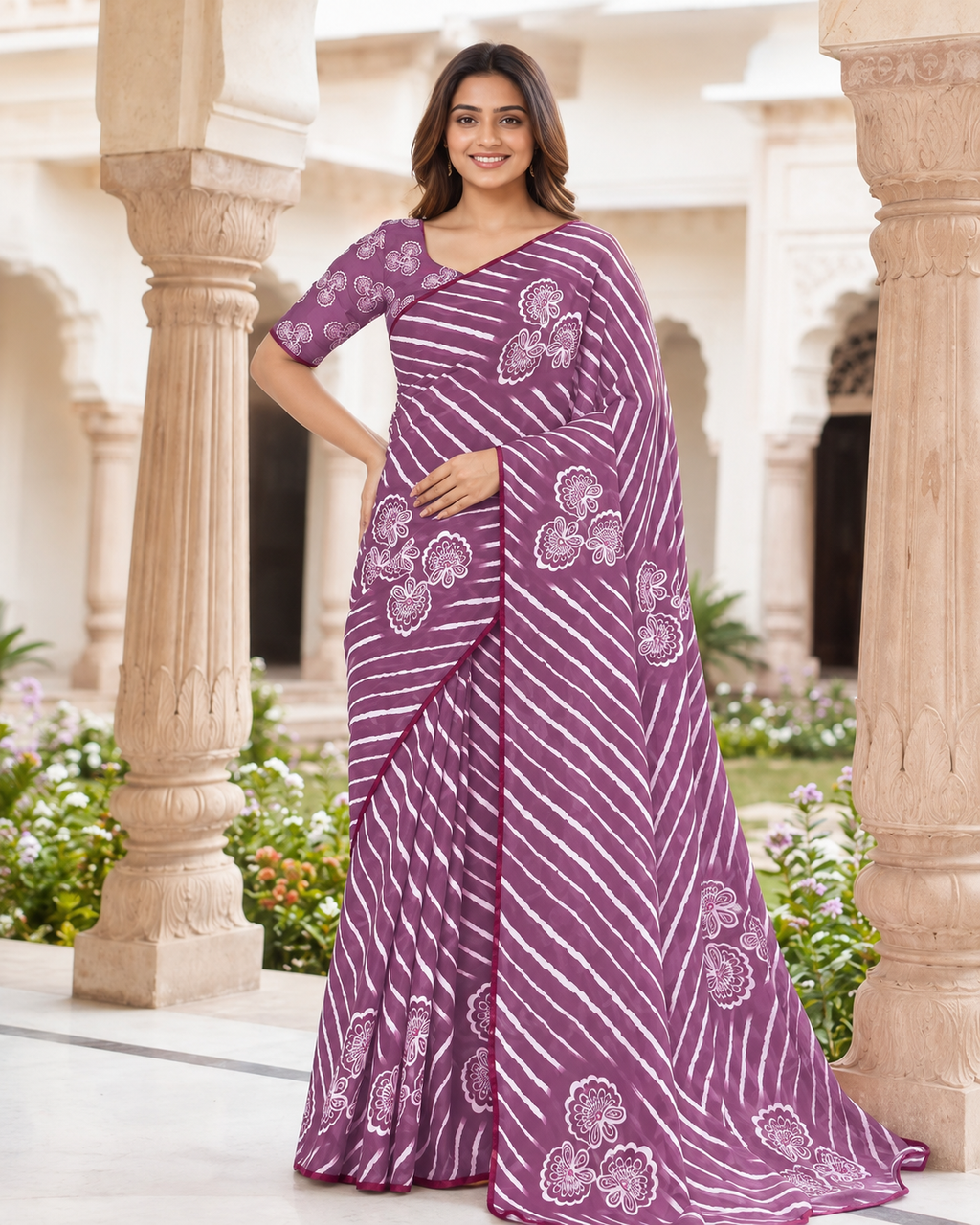 ✨Lightweight Leheriya Saree✨