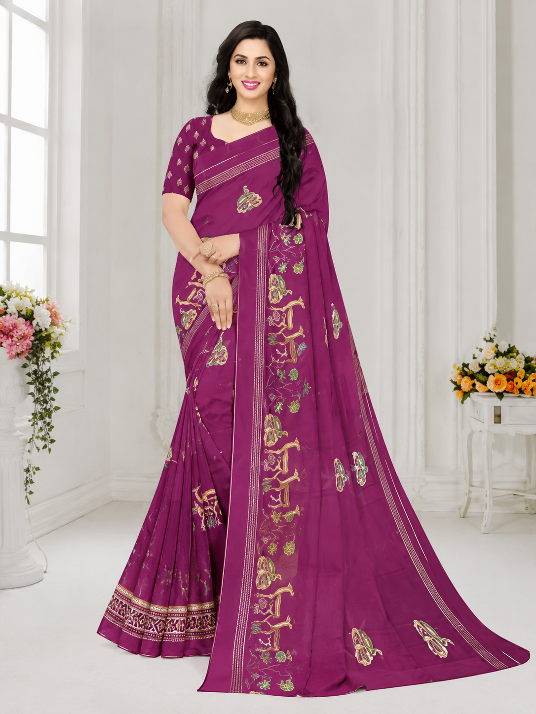 Stunning Digital Print Saree