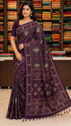 ✨Vanarasi Patoda Print Saree with Latkan✨