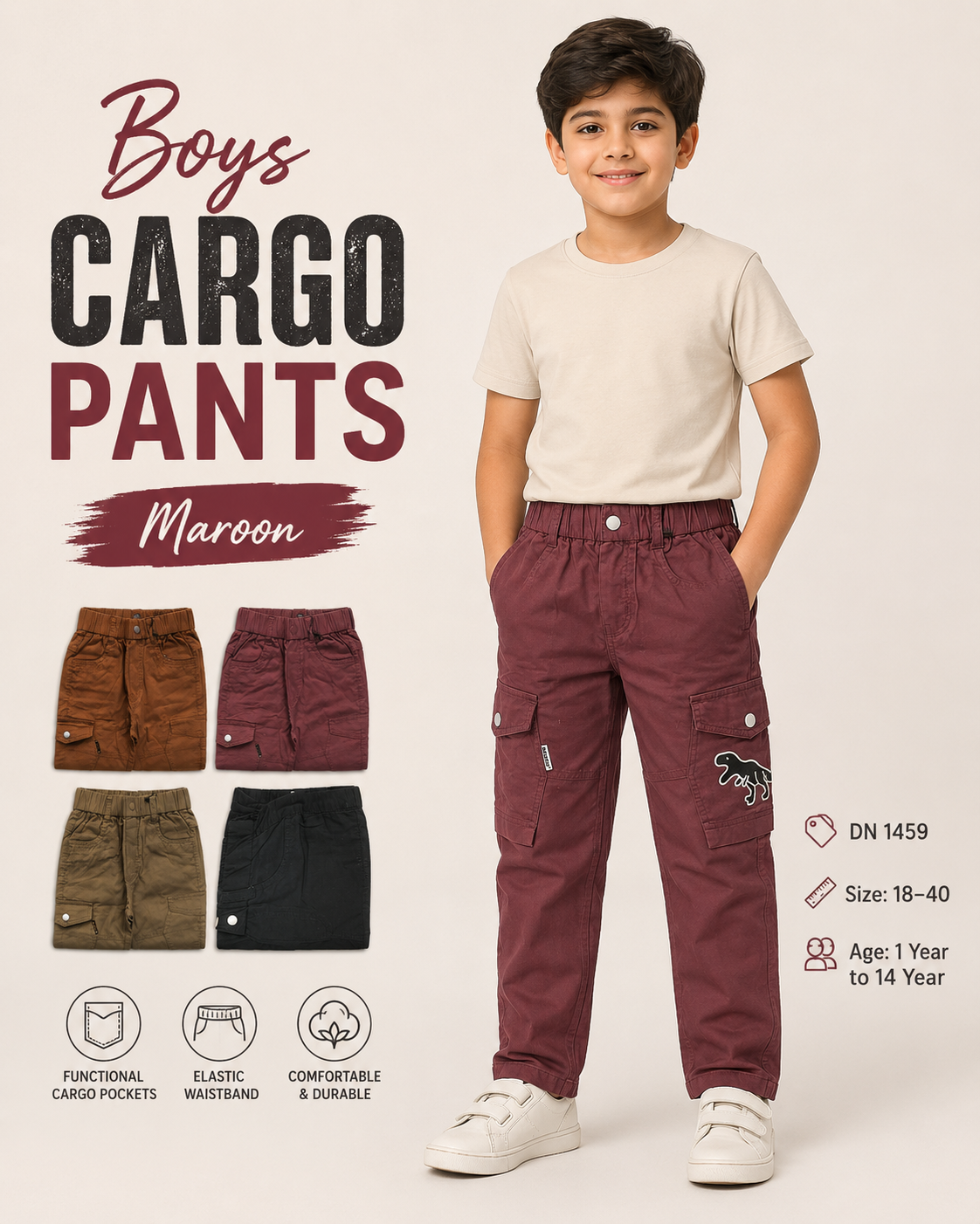 Stylish Cargo Pant For Active Boys