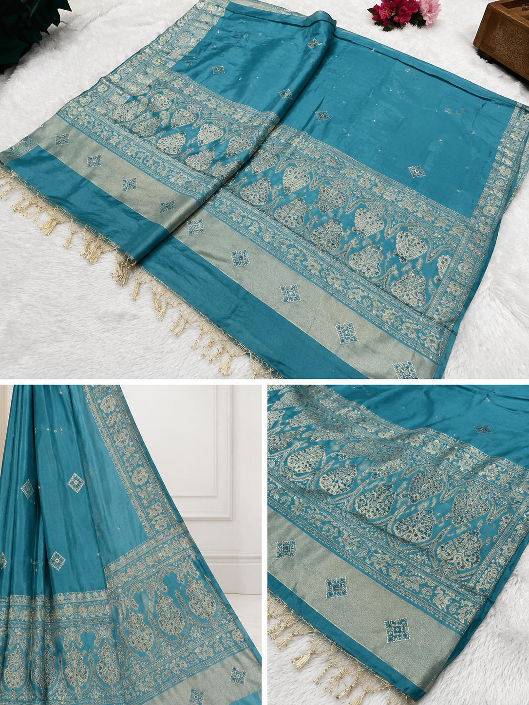 Heavy Latkan Cotton Silk Saree
