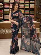 🌸Beautiful Flower Print Saree🌸