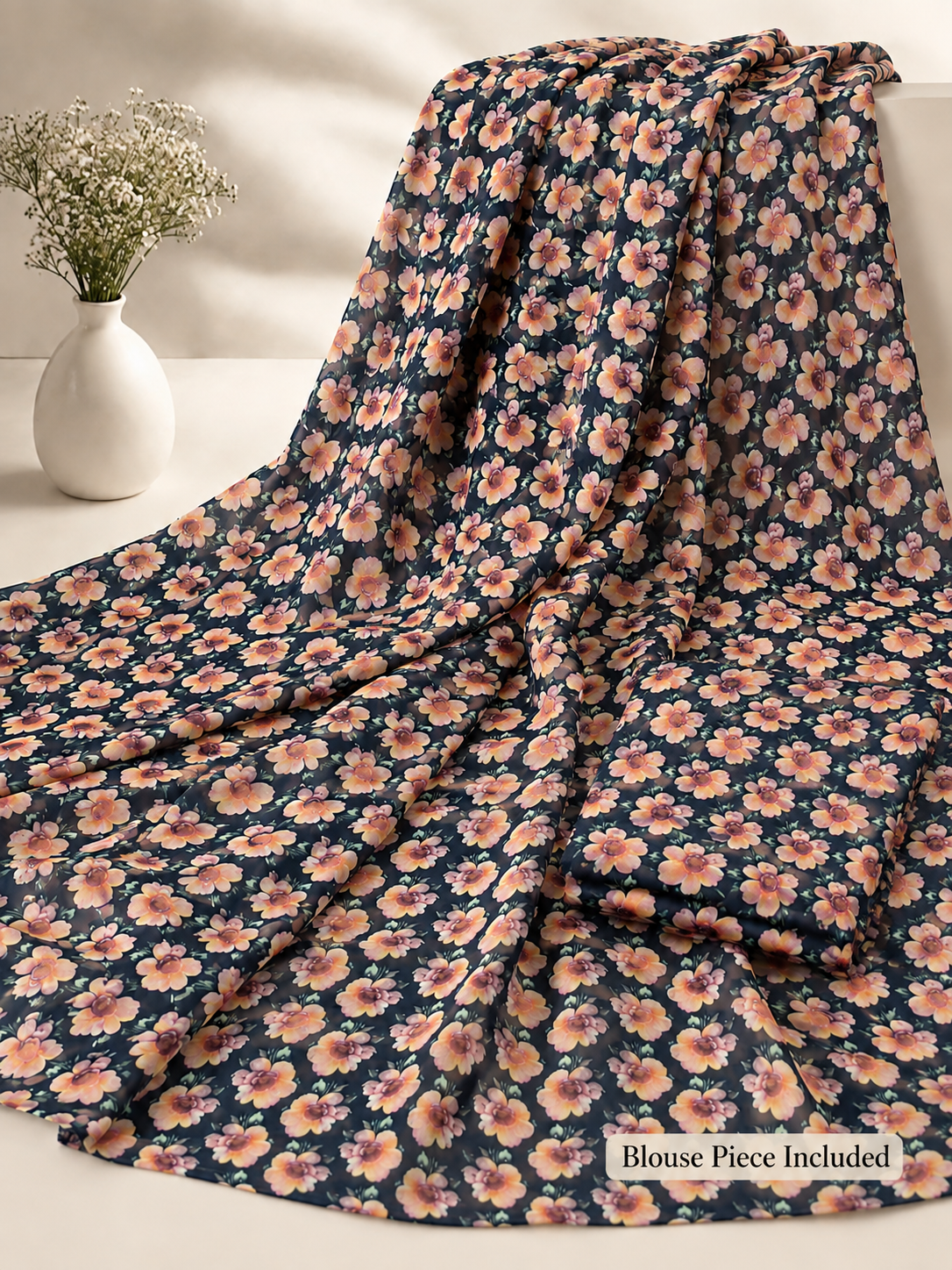 🌸Beautiful Flower Print Saree🌸