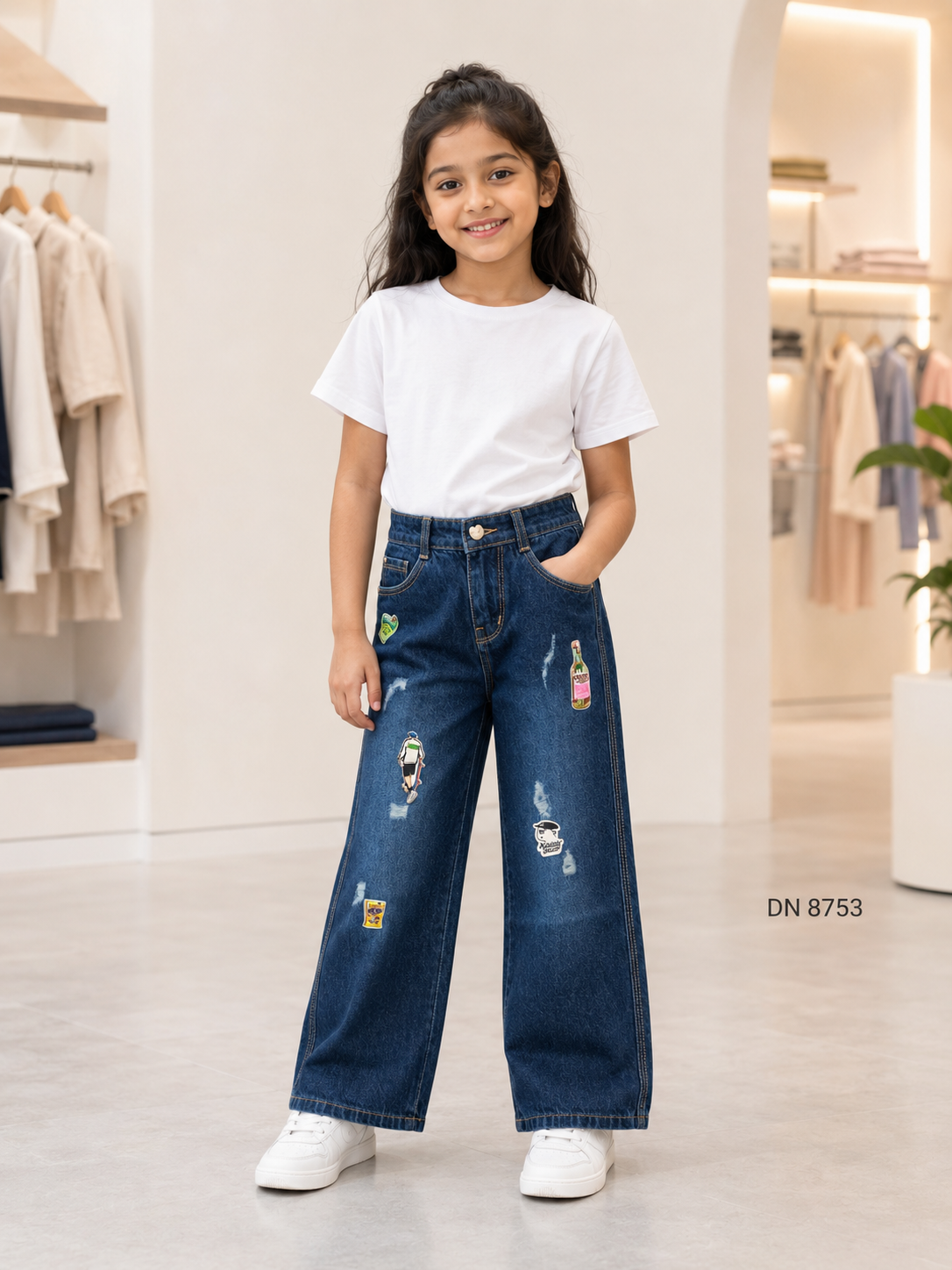 Designed & Stylish Baggy Jeans For Girls